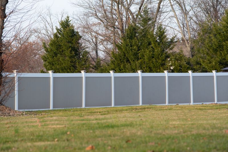 Gray Vinyl Fence Installation